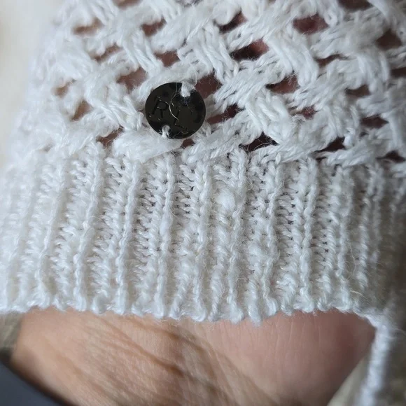 Ralph Lauren Denim & Supply White Knit Sweater Nautical Crochet - Picture 7 of 7